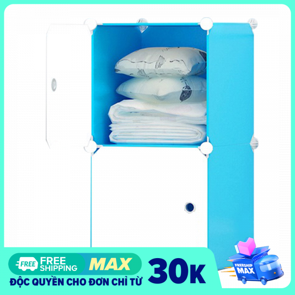 [VOUCHER FREESHIP 50K] Tủ lắp ráp 2 ngăn tự thiết kế Tâm house 060 (Xanh)