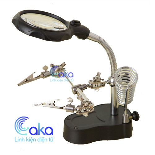 Kính lúp đa năng kẹp mạch có đèn led