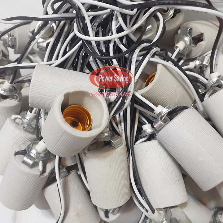 Đuôi đèn vặn e14 bằng sứ