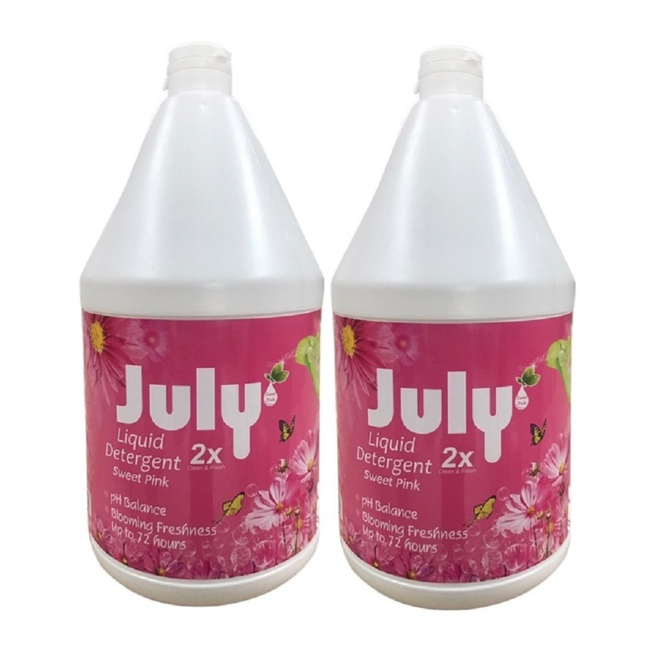 Combo 2 can nước giặt xả july 2x pink sweet - 3500ml