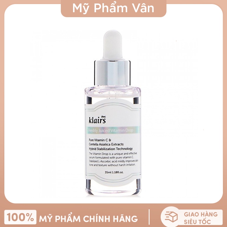 [Chính hãng] Serum hoa quả dưỡng trắng da Klairs Freshly Jucied Vitamin Drop Serum 25ml Mỹ Phẩm Vân