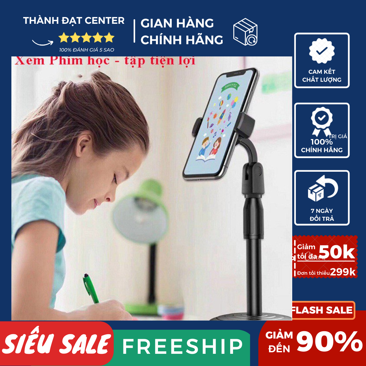 [Hàng Loại 1] Giá Đỡ Điện Thoại livestream xem video Ổn Định Xoay 360 Độ dùng để Quay Phim Ghi Hình Đa Dụng