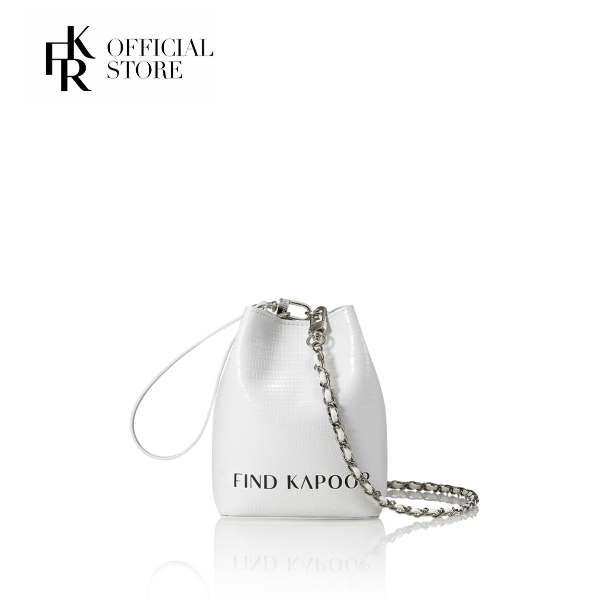 [CHÍNH HÃNG] Túi xách nữ Hàn Quốc Find Kapoor Mini Pingo Bag Lettering Chain Set FBPG12ECAWT - màu trắng