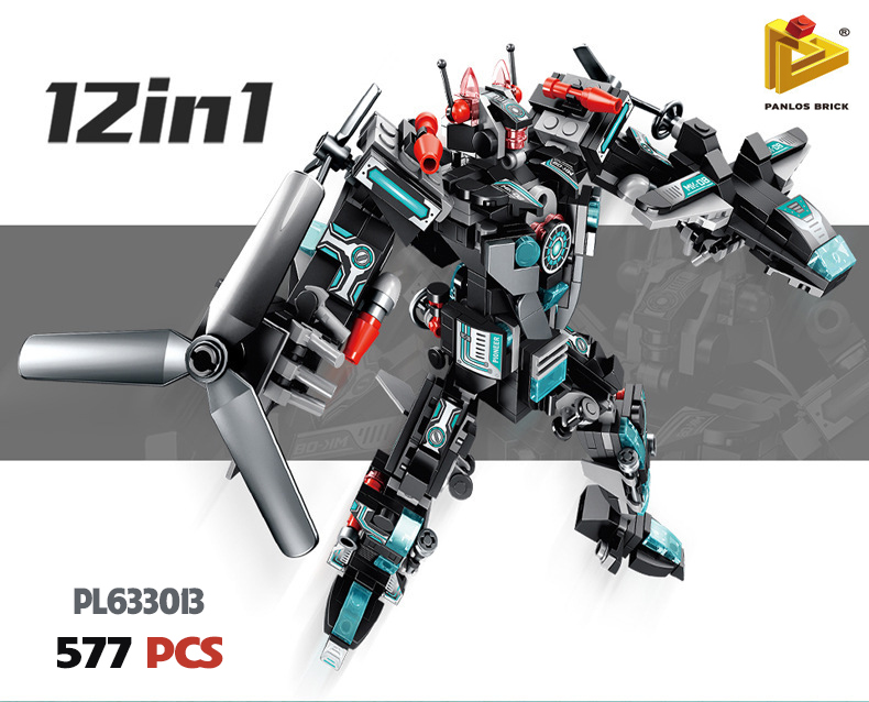 Đồ chơi lắp ráp kiểu lego mô hình robot 12in1 super pioneer robot panlos model pl633013 - 577 mảnh ghép