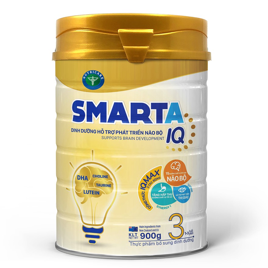 Sữa bột SmartA IQ 3 900g Hỗ trợ phát triển não bộ & dinh dưỡng cho bé