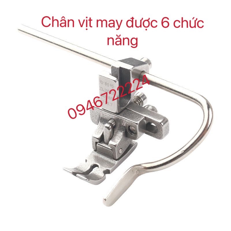 Chân vịt đa năng 6 trong 1 may nhún may dây kéo may diễu 2 bên ... siêu tiện lợi cho máy may công nghiệp 1 kim