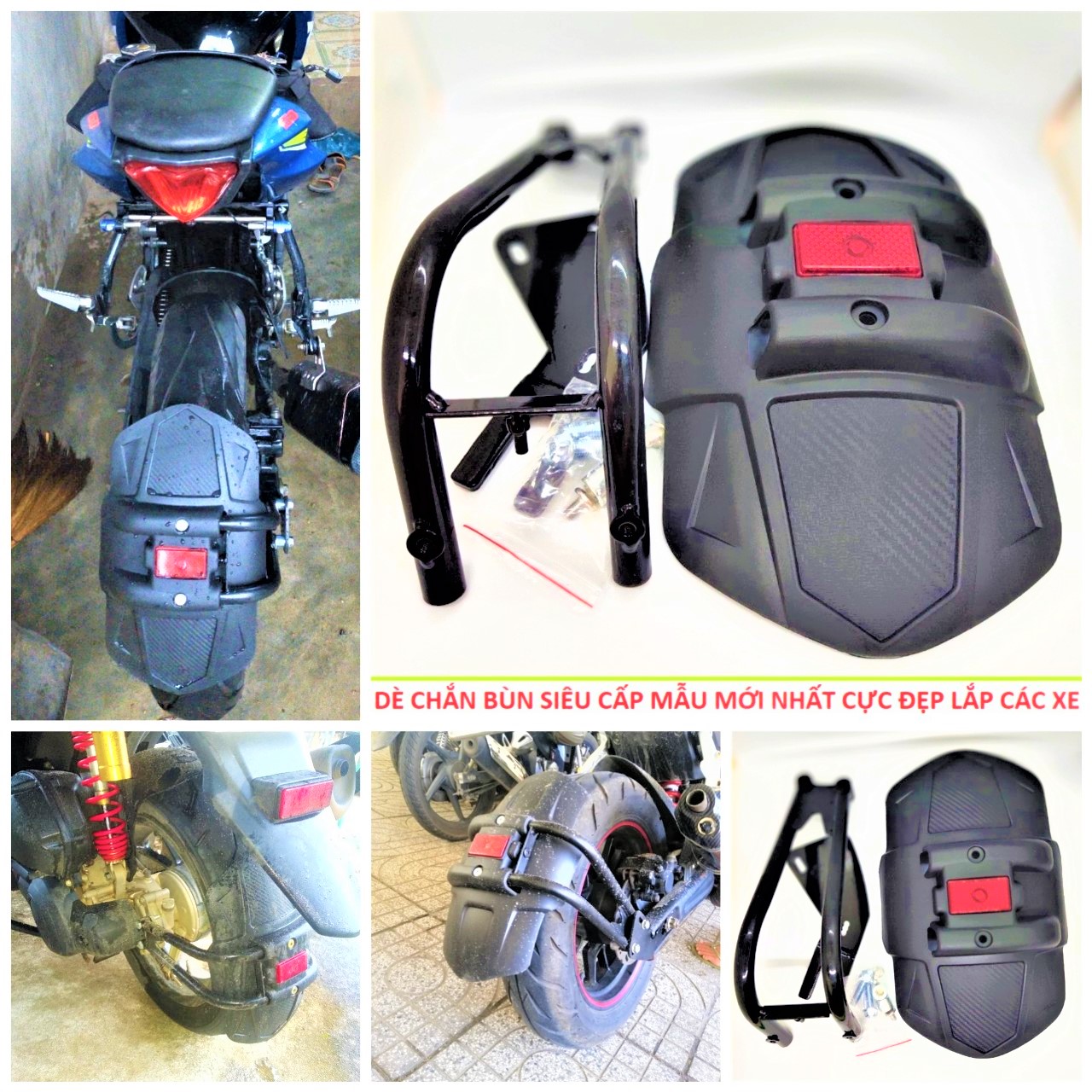 BỘ DÈ CHẮN BÙN SIÊU CẤP XP1 LẮP CÁC LOẠI XE MÁY XE ĐIỆN , CHẮN BÙN SAU XE MÁY SIÊU NGẦU LOẠI TỐT, DÈ CHẮN BÙN EX 150 VÀ CÁC LOẠI XE , ĐỒ CHƠI TRANG TRÍ XE MÁY , PHỤ KIỆN TRANG TRÍ XE MÁY