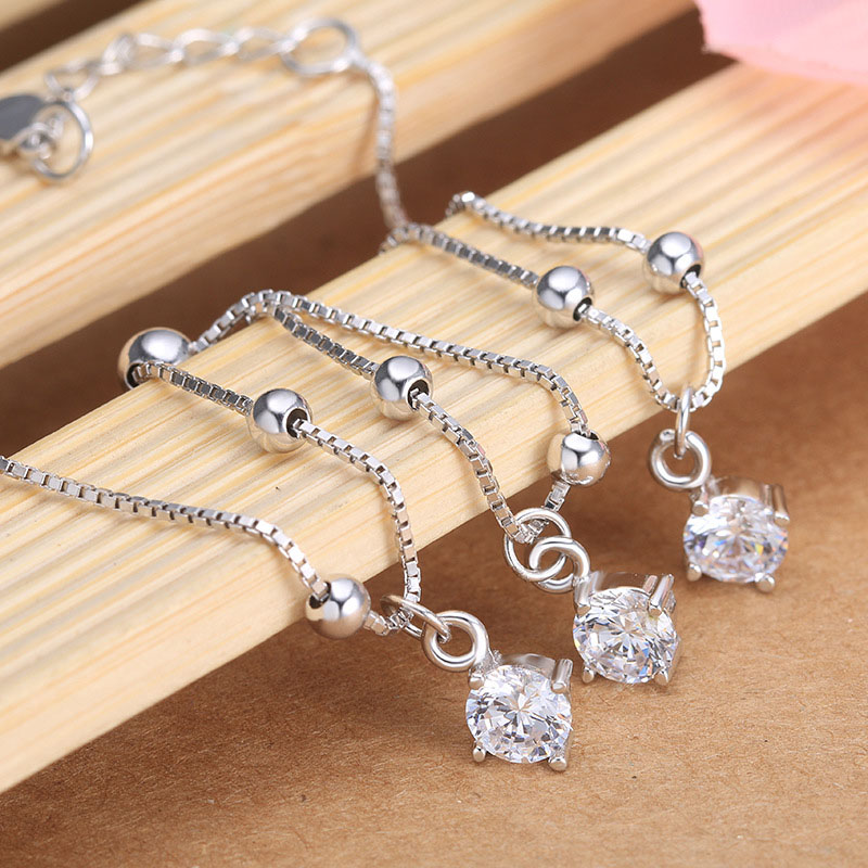 Lắc chân bạc cho nữ lc1550