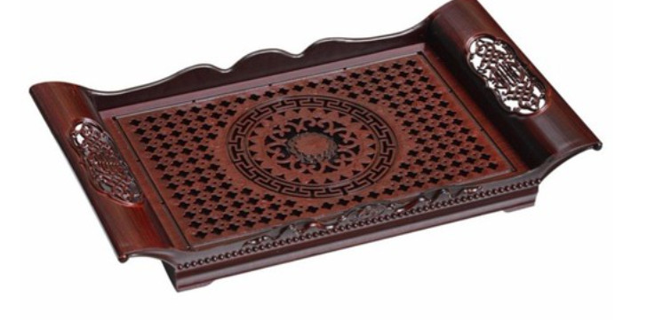 Khay Trà Nhựa Giả Gỗ có khay hứng nước