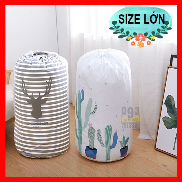 Combo 2 Túi Đựng Chăn Màn Quần Áo Có Dây Rút 83x40 cm