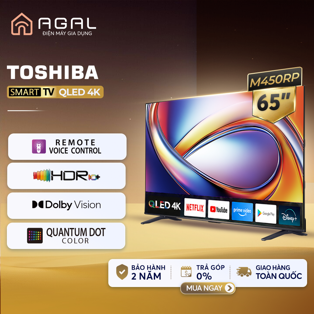 Smart Tv Toshiba 65 Inch Qled 65M450Rp, Nationwide Delivery, 24 Month Warranty