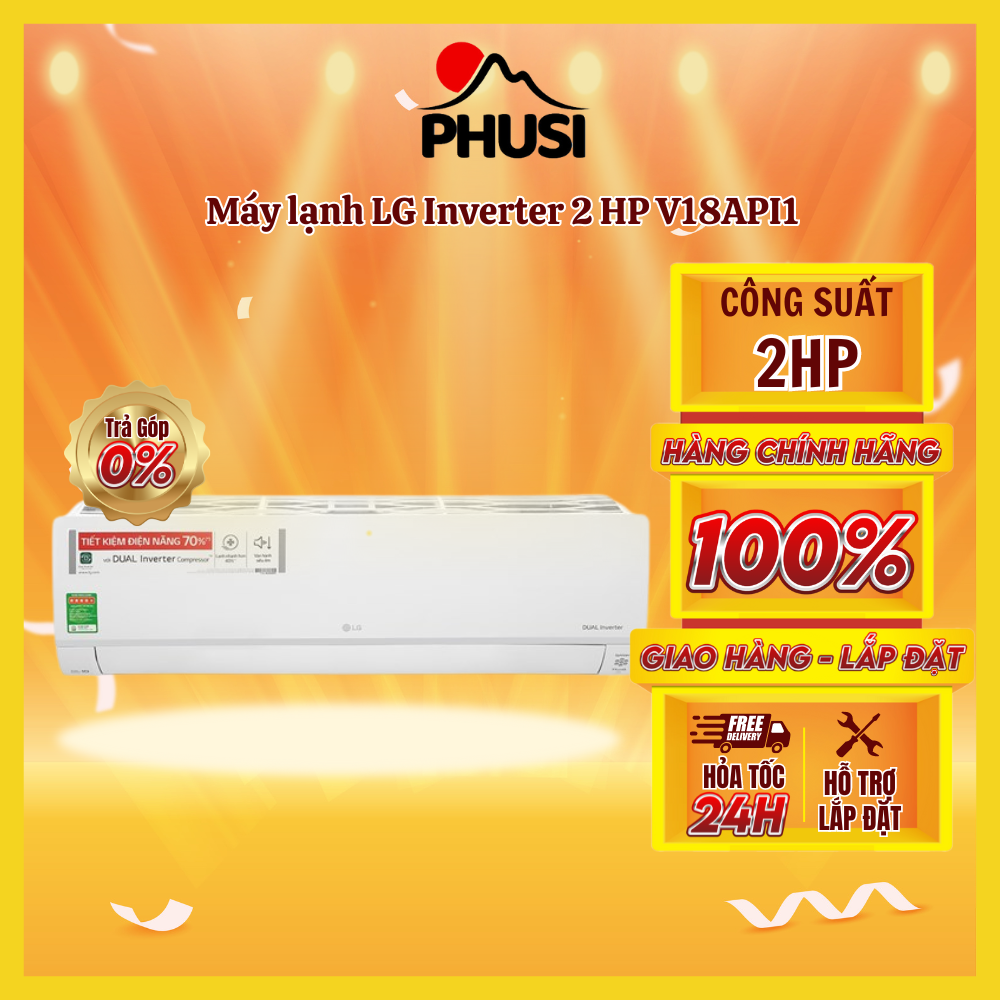 [Trả góp 0%]V18API1 - Máy lạnh LG Inverter 2 HP V18API1 - Hàng Chính Hãng