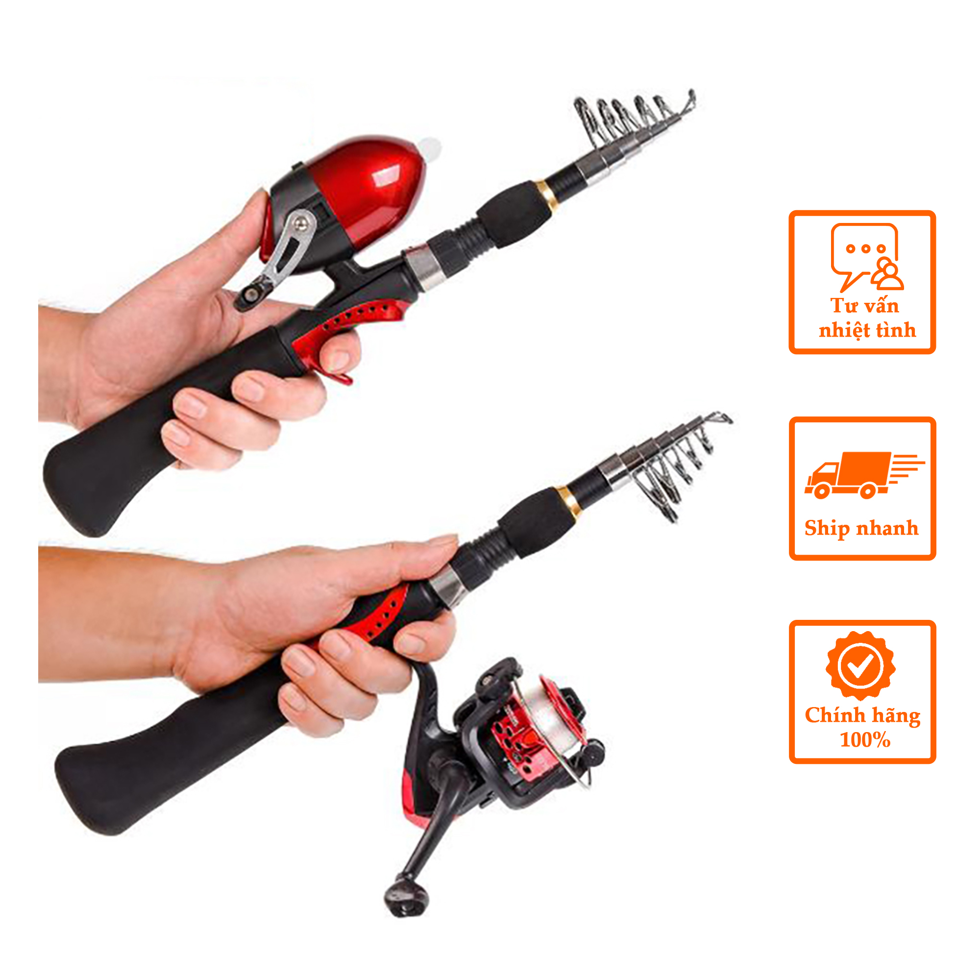 Cần câu du lịch 1m6 gồm 3 món siêu độc