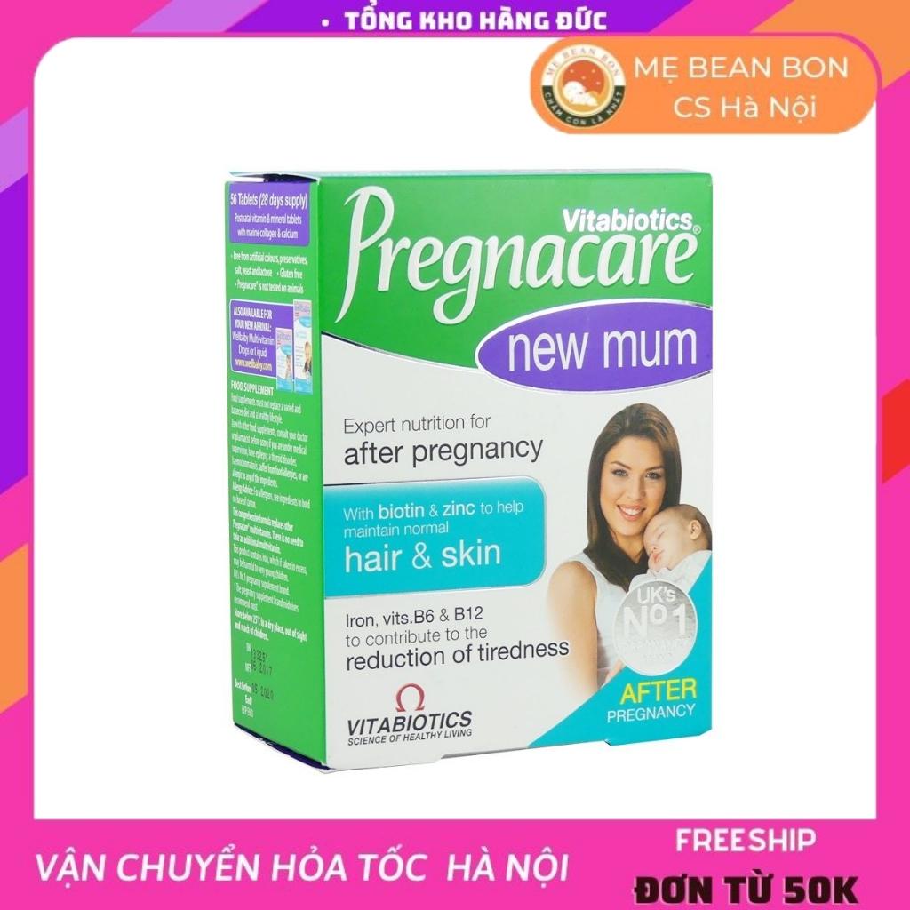 Vitamin tổng hợp cho phụ nữ sau sinh hay rụng tóc hói đầu sạm nám da Pregnacare New Mum 56v của Anh - mẹ bean bon