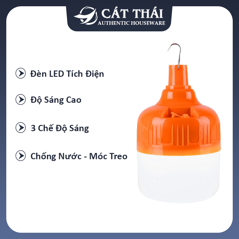 Bóng đèn LED siêu sáng Q021 sạc tích điện có móc treo tiện lợi hao phí thấp tiết kiệm điện năng chất liệu nhựa cao cấp độ bền cao tuổi thọ sử dụng lâu