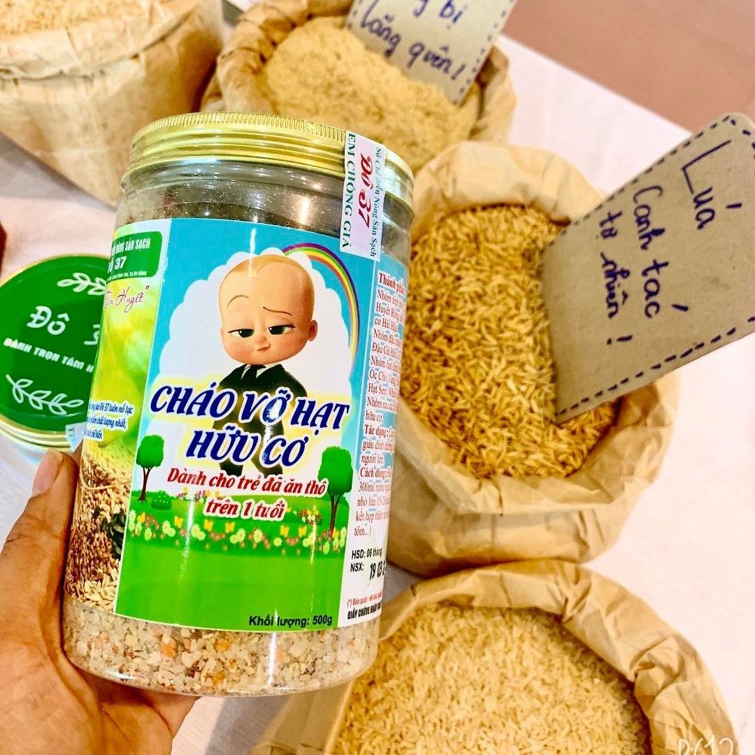 Cháo hạt vỡ hữu cơ 500g - dành cho bé trên 1 tuổi - cháo ăn dặm đầy đủ chất dinh dưỡng cho bé - đảm atvstp