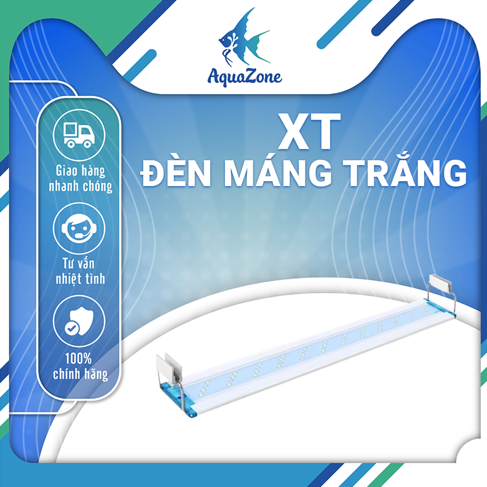 Đèn LED Máng Kẹp XT - Ánh Sáng Trắng/RGB, 4 Hàng Chip Sáng Mạnh, Chân Kéo Dài 10cm, Kẹp Bể Cá Chắc Chắn