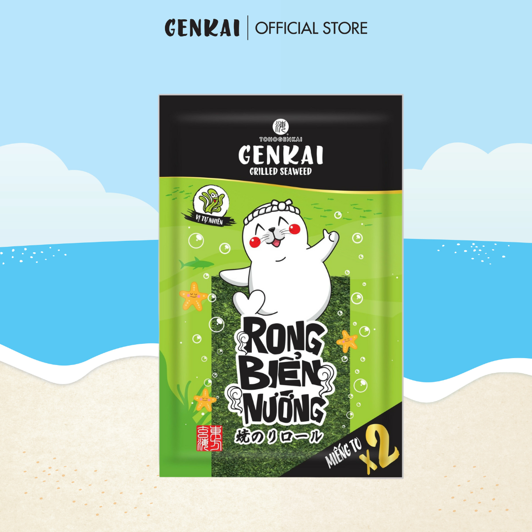 Snack Tảo Biển Nướng GENKAI Vị Tự nhiên 7.2g
