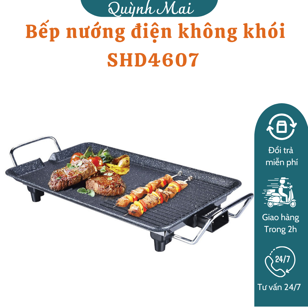 Bếp nướng điện không khói S.UNHOUSE SHD4607 BẢO HÀNH 12 THÁNG, Công suất 1500w