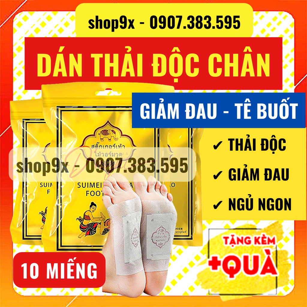 Miếng dán thải độc chân thái lan lanna foot patch - thải độc tố lòng bàn chân giảm nhức mỏi ngủ ngon