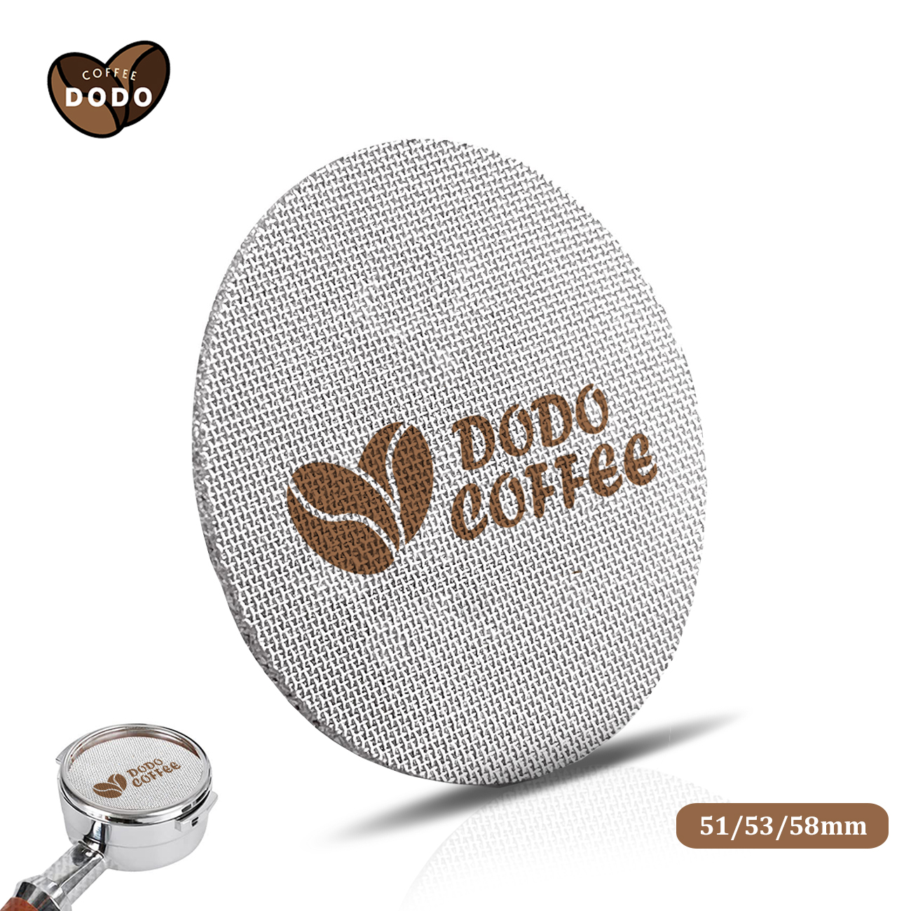 Lưới lọc cà phê inox 51mm 53mm 58mm Puck screen cho máy pha cà phê Tấm lưới lọc cafe espresso thép không gỉ Dày 1.7mm DODO