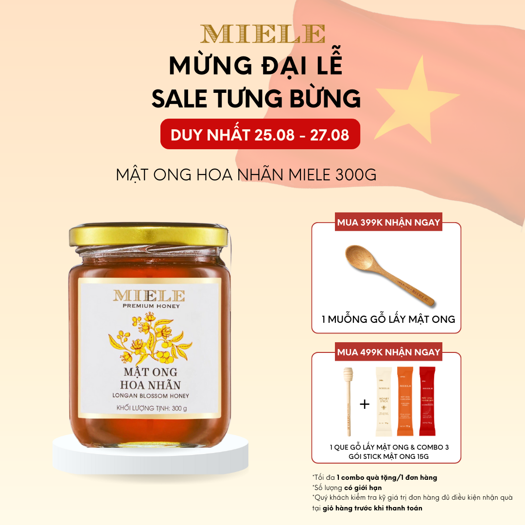 Mật ong hoa nhãn miele 300g