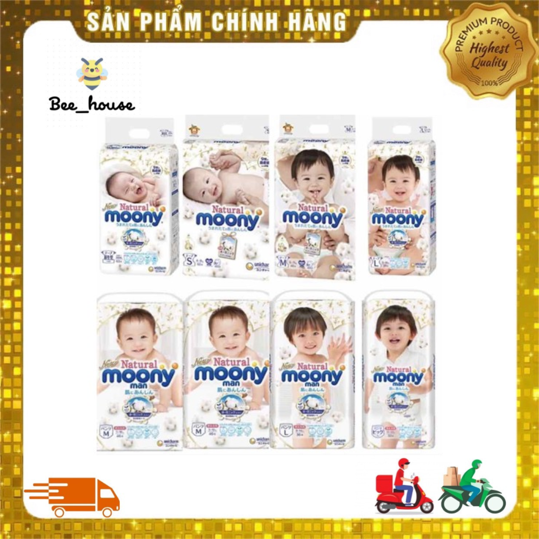 Bỉm Moony Natural trắng nội địa Nhật