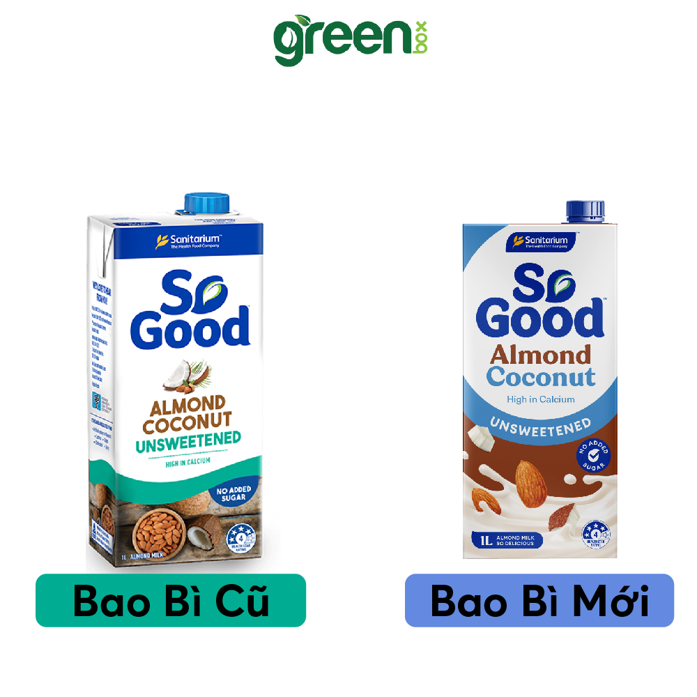 Sữa hạnh nhân kem dừa không đường So Good 1L