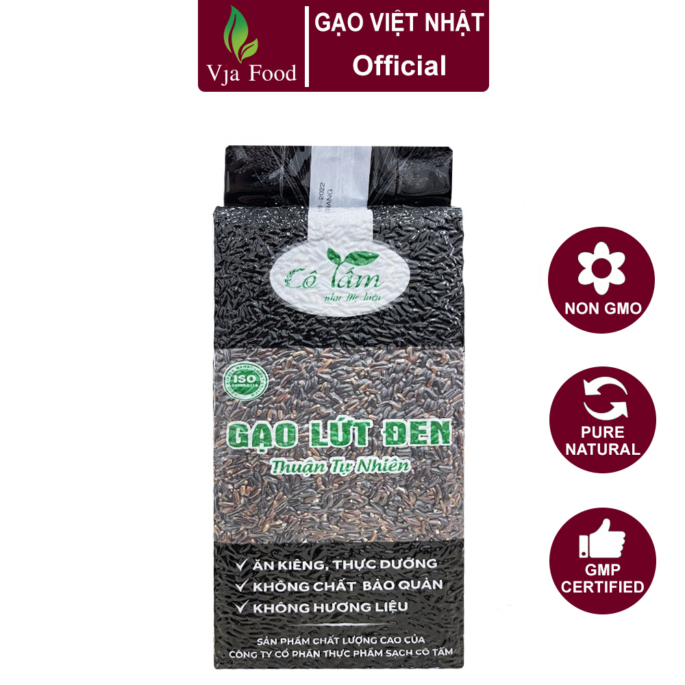 Gạo lứt đen cô tấm hữu cơ - túi 1kg