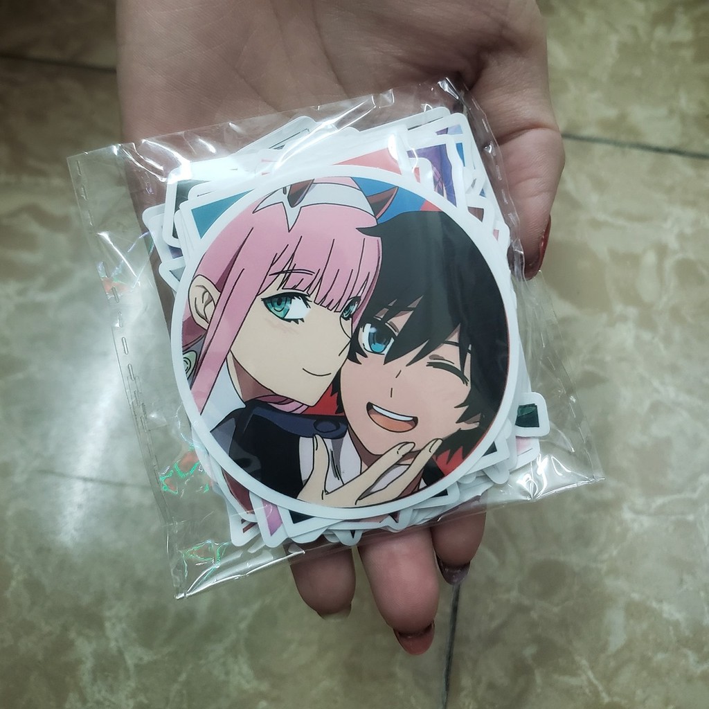 Combo 100 sticker Anime Darling in the Franxx - Zero Tow không thấm nước