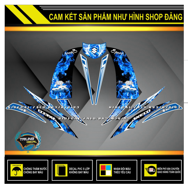 Tem rời axelo khói trắng xanh gp