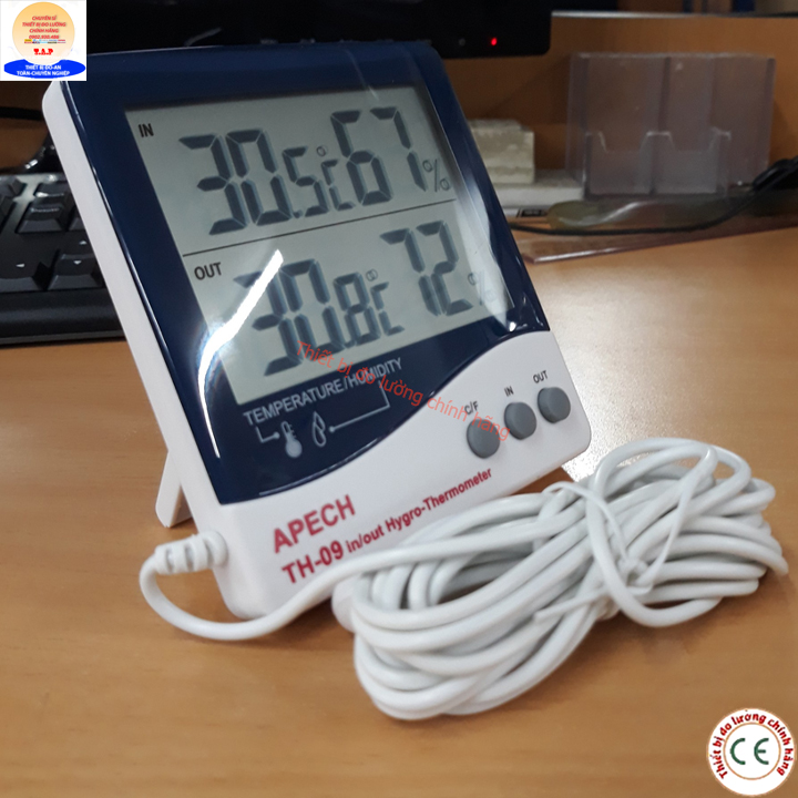 Apech th 09 nhiệt ẩm kế treo tường, để bàn apech th-09