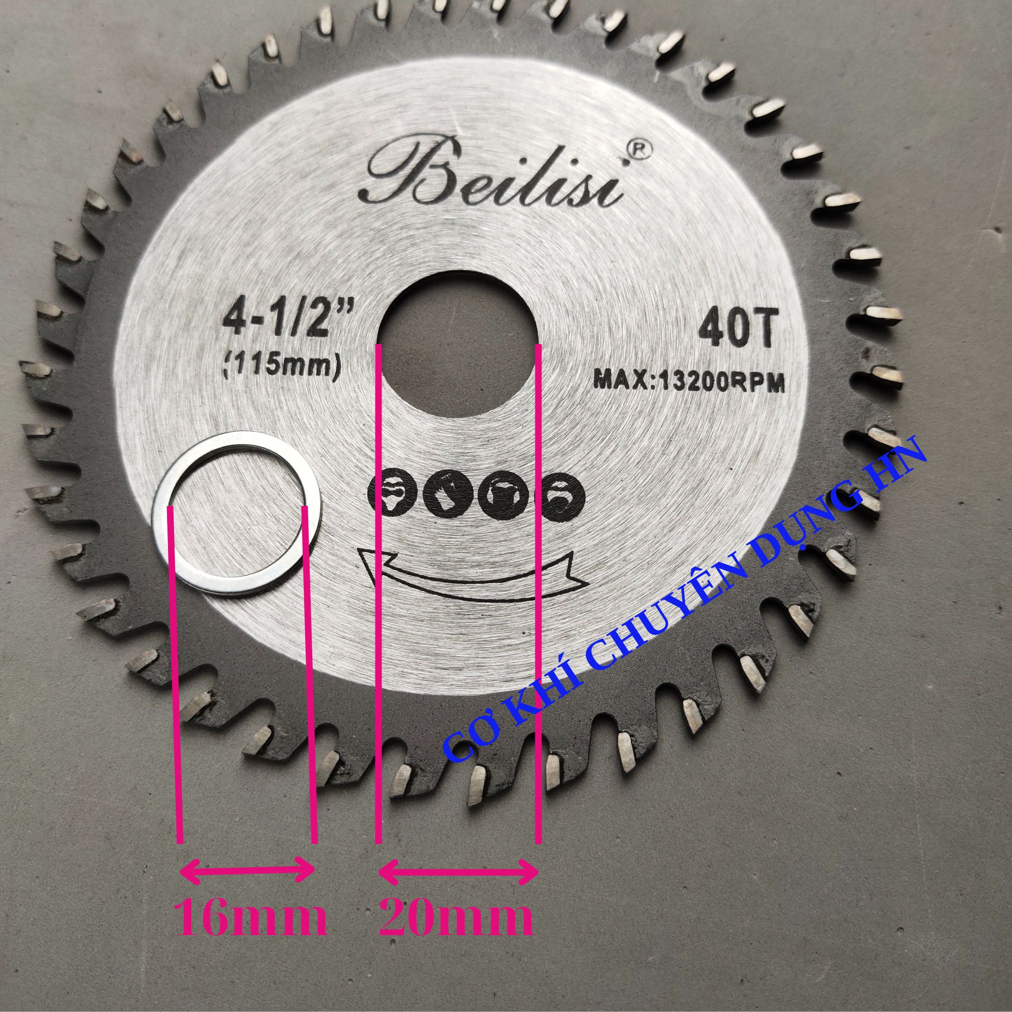 Lưỡi cưa gỗ Lưỡi cắt gỗ 110mm 40 răng hiệu Beilisi