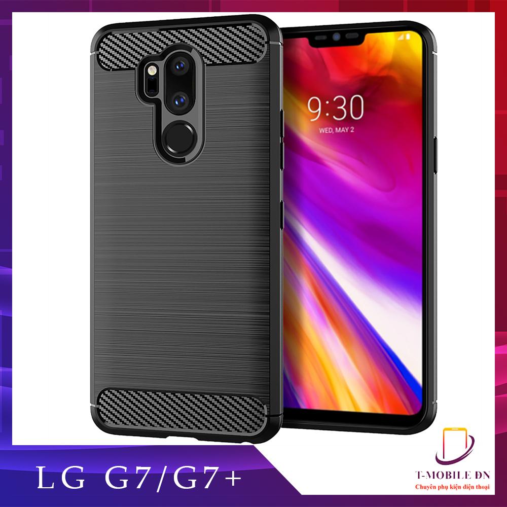 Ốp lưng LG G7 G7 Plus ốp silicone mềm Carbone phay xước chống sốc chống vân tay