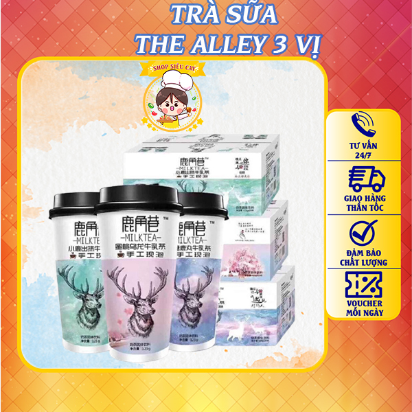 Trà sữa tự pha the alley - 3 vị - ăn vặt nội địa trung