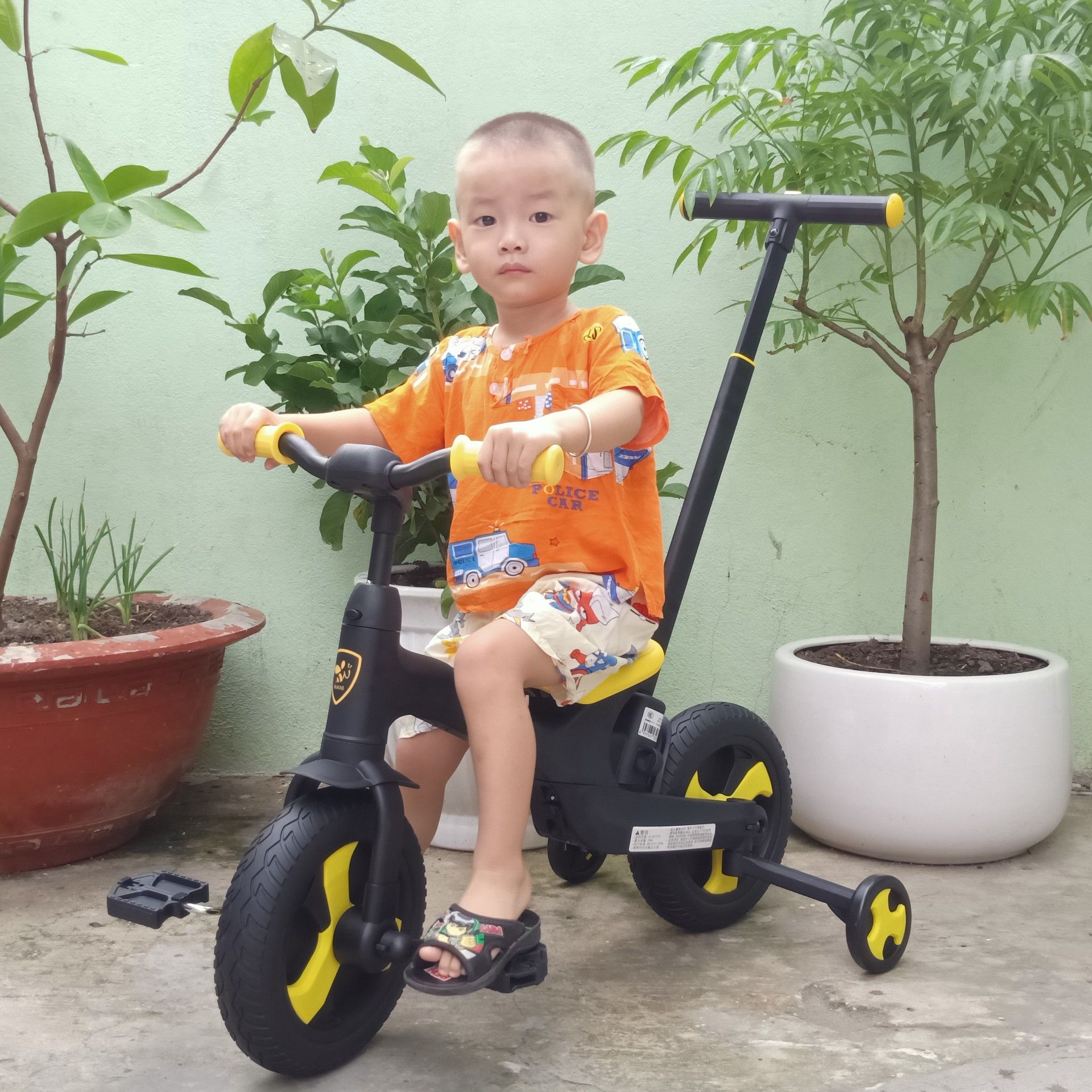 Xe đạp trẻ em gấp gọn NUKAS 5in1 kiêm xe thăng bằng dành trẻ từ 2-6 tuổi, BÁNH CAO SU trọng tải tối đa lên đến 40kg