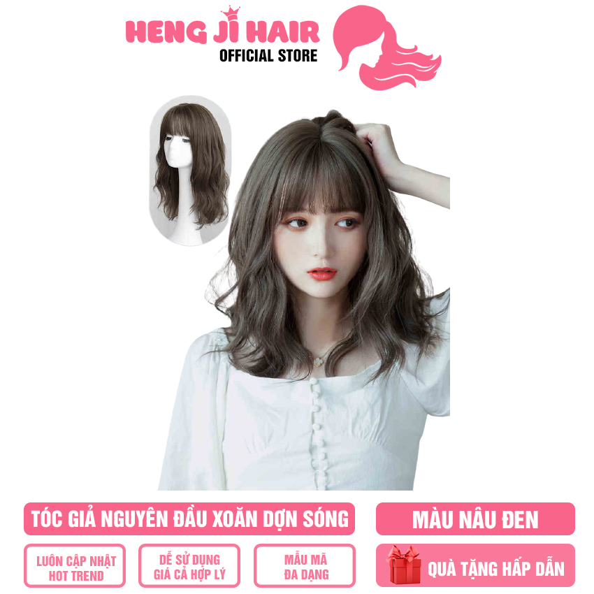 Tóc Giả Nữ Nguyên Đầu Xù Gợn Sóng Mã TF06 HH64 Chắc Chắn, Không Sợ Rơi Khi Hoạt Động Mạnh, Hàng Có Sẵn, Cam Kết Cả Về Chất Liệu Cũng Như Hình Dáng - Hengji Hair Official Store