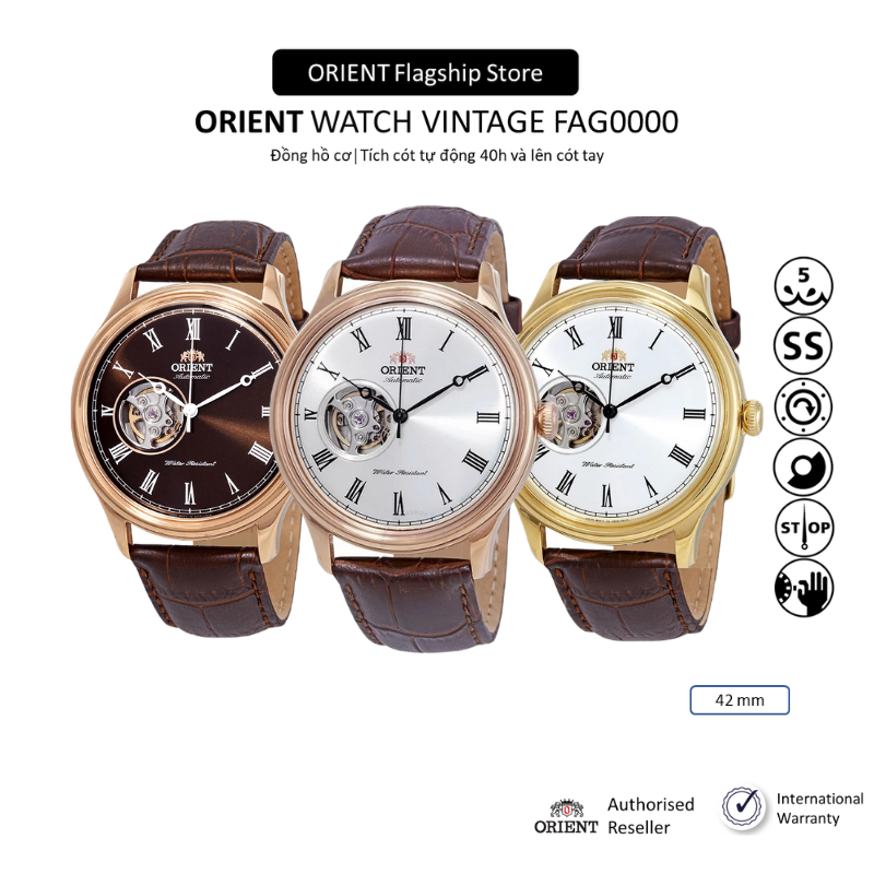 Đồng hồ cơ nam Orient Watch Caballero FAG0000 máy automatic tích cót tự
