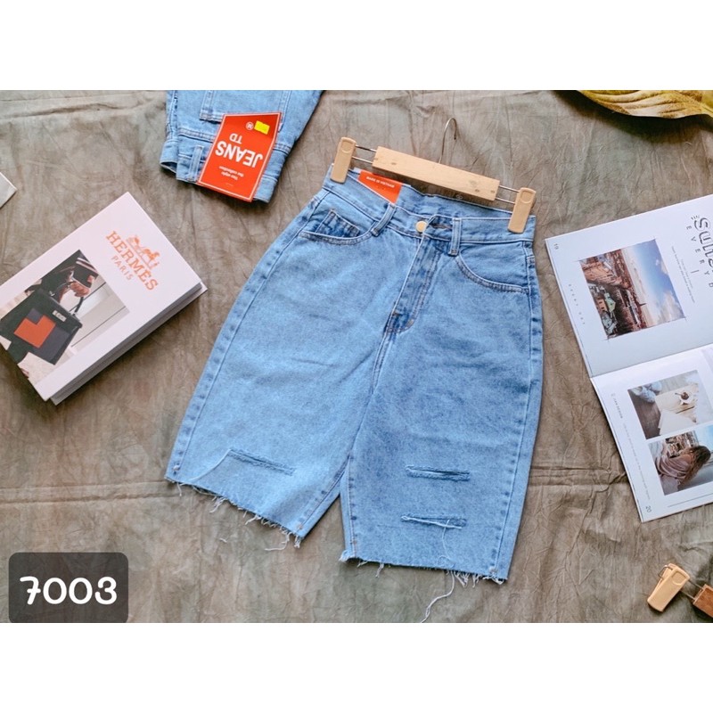 👀quần jeans ngố rách 3 line