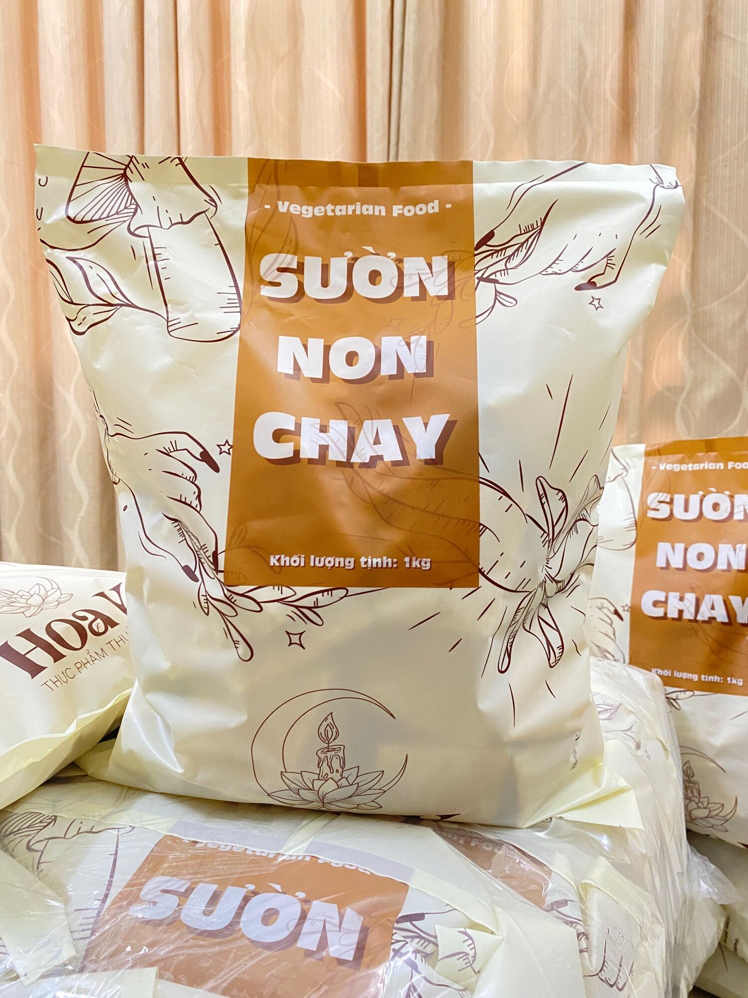 1kg sườn non chay hoa y - thực phẩm chay loan vy + tặng chả lụa chay âu lạc đơn 399k