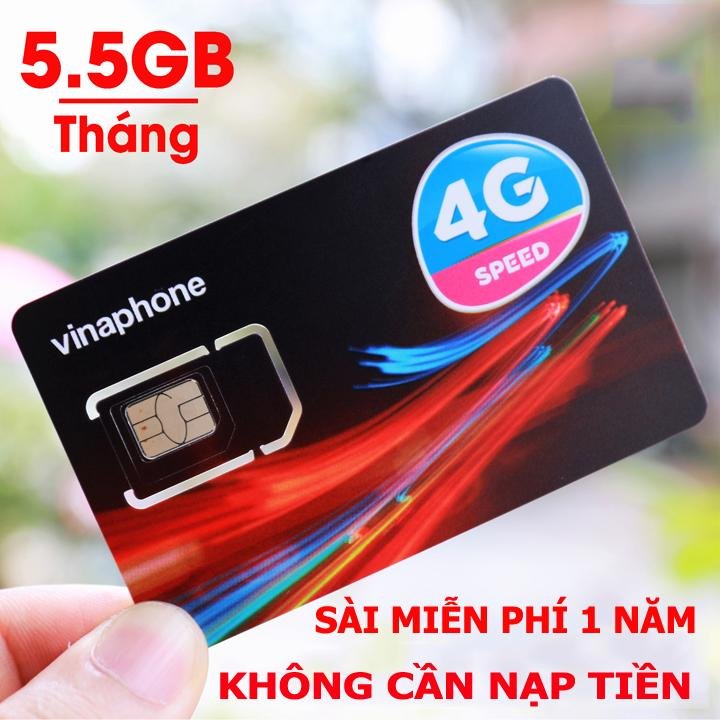 Sim 4G Vinaphone D500 trọn gói một năm không nạp tiền ( 5GB x 12 tháng)