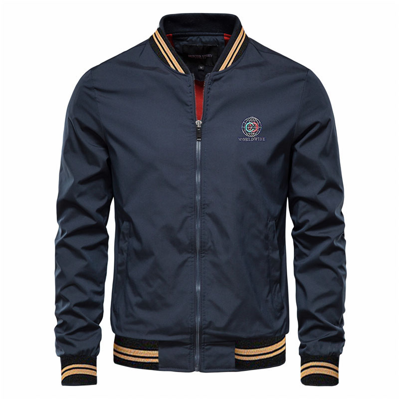 Áo khoác bomber nam (mả giảm giá 50%) Áo Khoác Dù Dày thêu Logo  cao cấp, 02 bên túi có khóa kéo, có túi bên trong