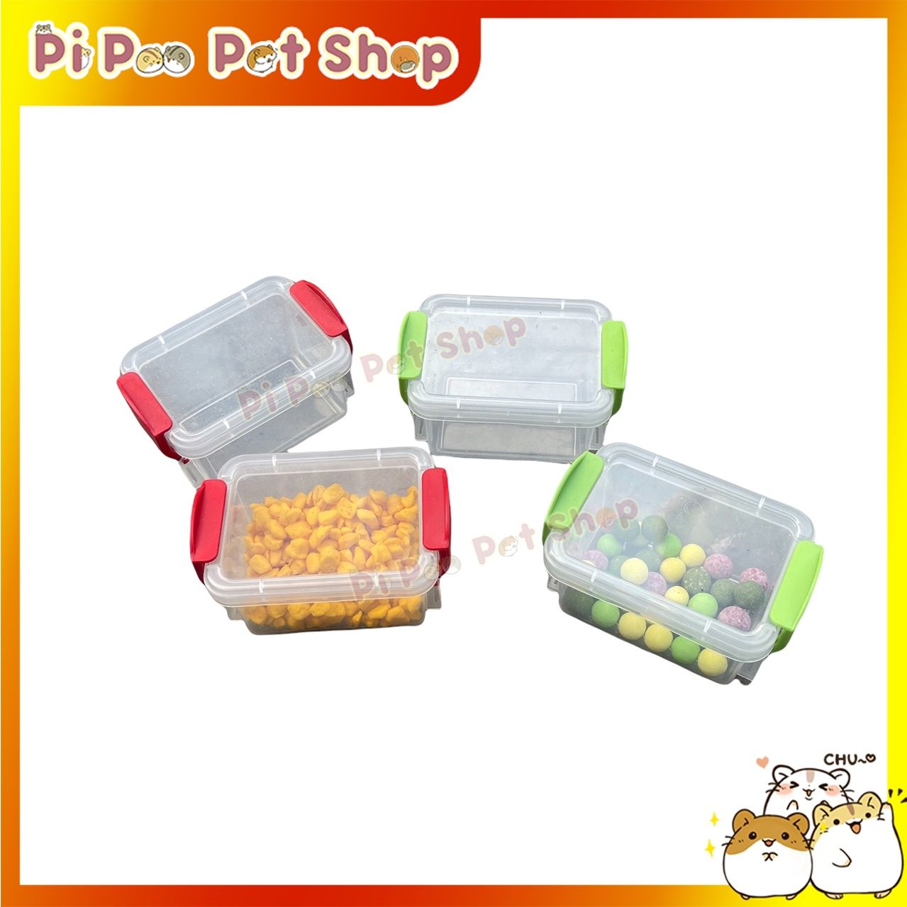 Hộp đựng thức ăn dặm cho Hamster - có quai cài