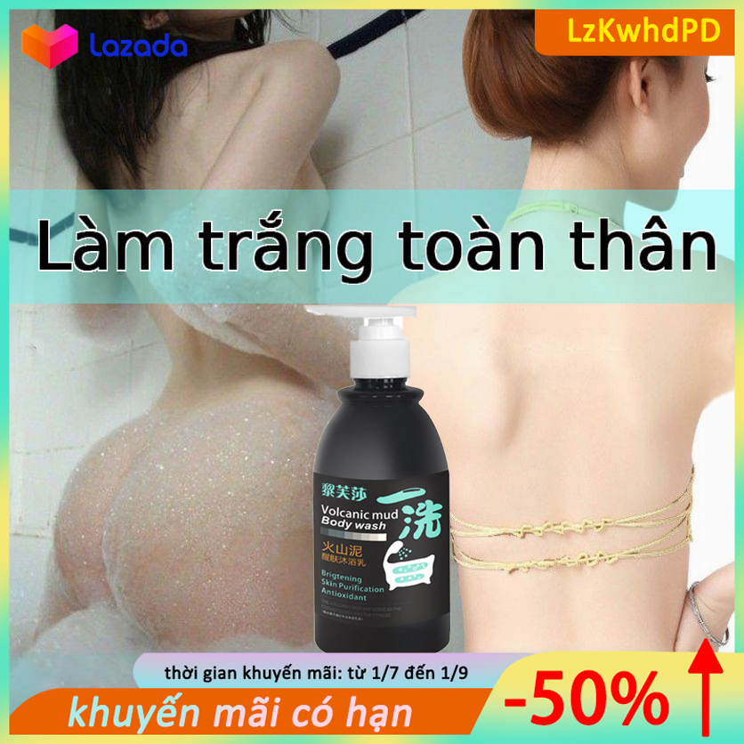Lưu hương lâu Sữa tắm trắng da dài lâu Bùn núi lửa bùn biển sâu Phục hồi da dưỡng ẩm hiệu quả cao dưỡng ẩm cho da phù hợp với mọi loại da và cơ thể làm sáng đều màu da 250ML