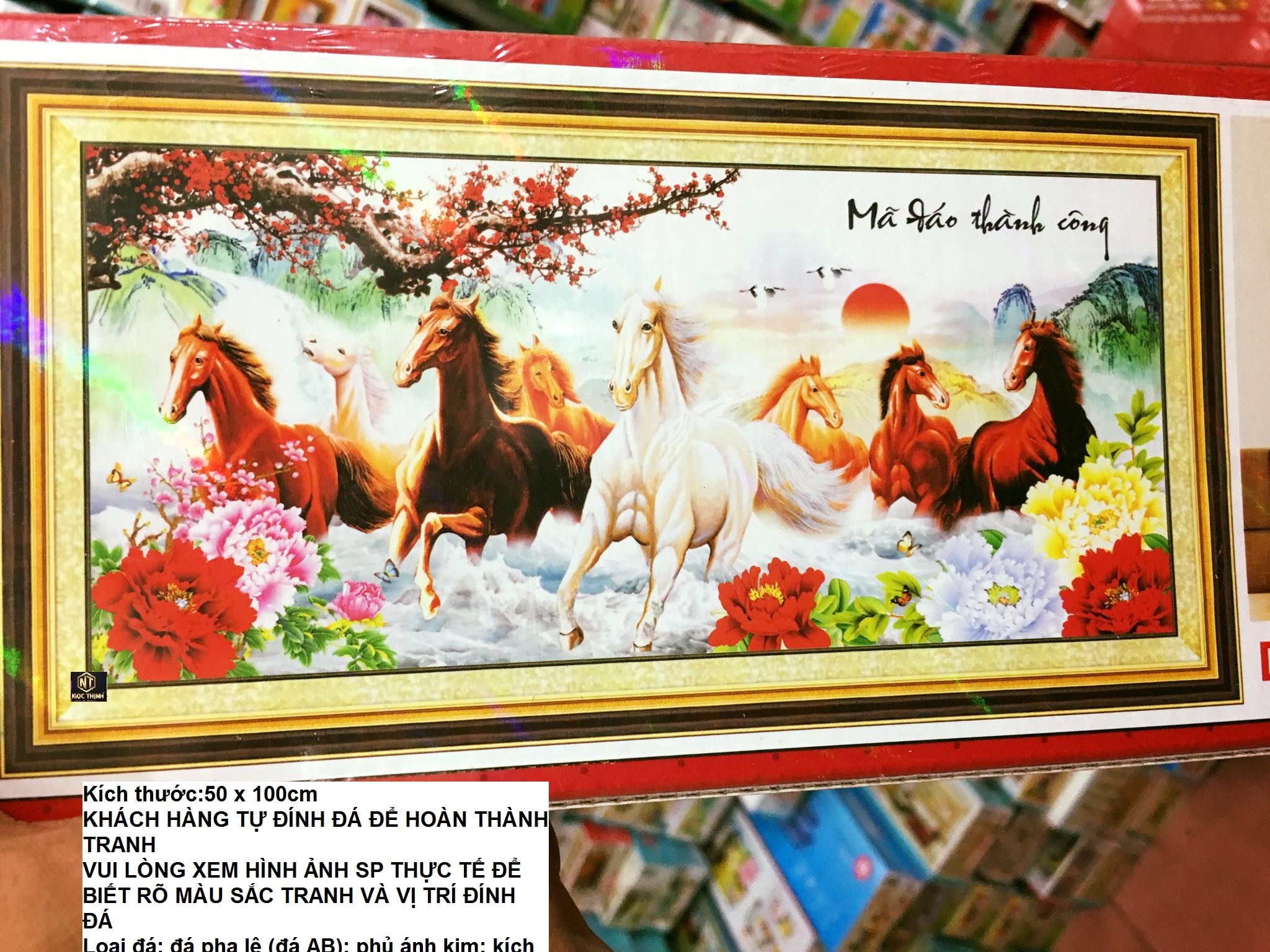 [Có hình thật Tranh 5D Đính Đá  - Mã Đáo Thành Công 118. Shop cam kết bán hàng đúng mẫu mã sản phẩm đảm bảo chất lượng-uy tín lên hàng đầu.