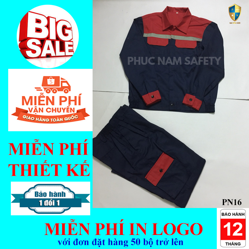 Bộ quần áo bảo hộ lao động, quần áo bảo hộ lao động tím than phối đỏ – PN16, quần áo bảo hộ chất lượng, quần áo bảo hộ lao giá rẻ, đồng phục công ty, đồng phục kỹ sư, đồng phục công ty, bảo hộ lao động Phúc Nam