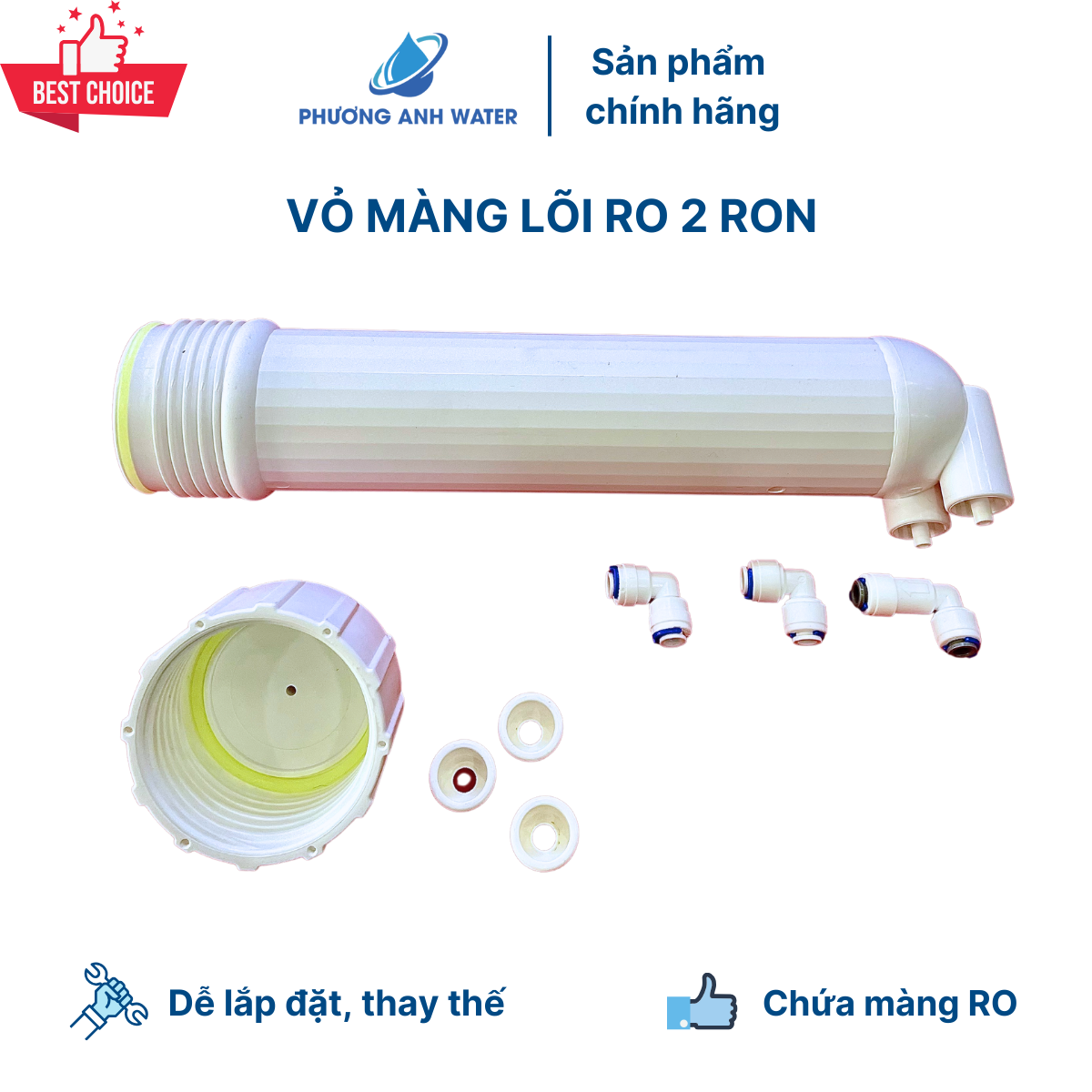 Vỏ màng lõi RO dạng nối nhanh dùng cho máy lọc nước