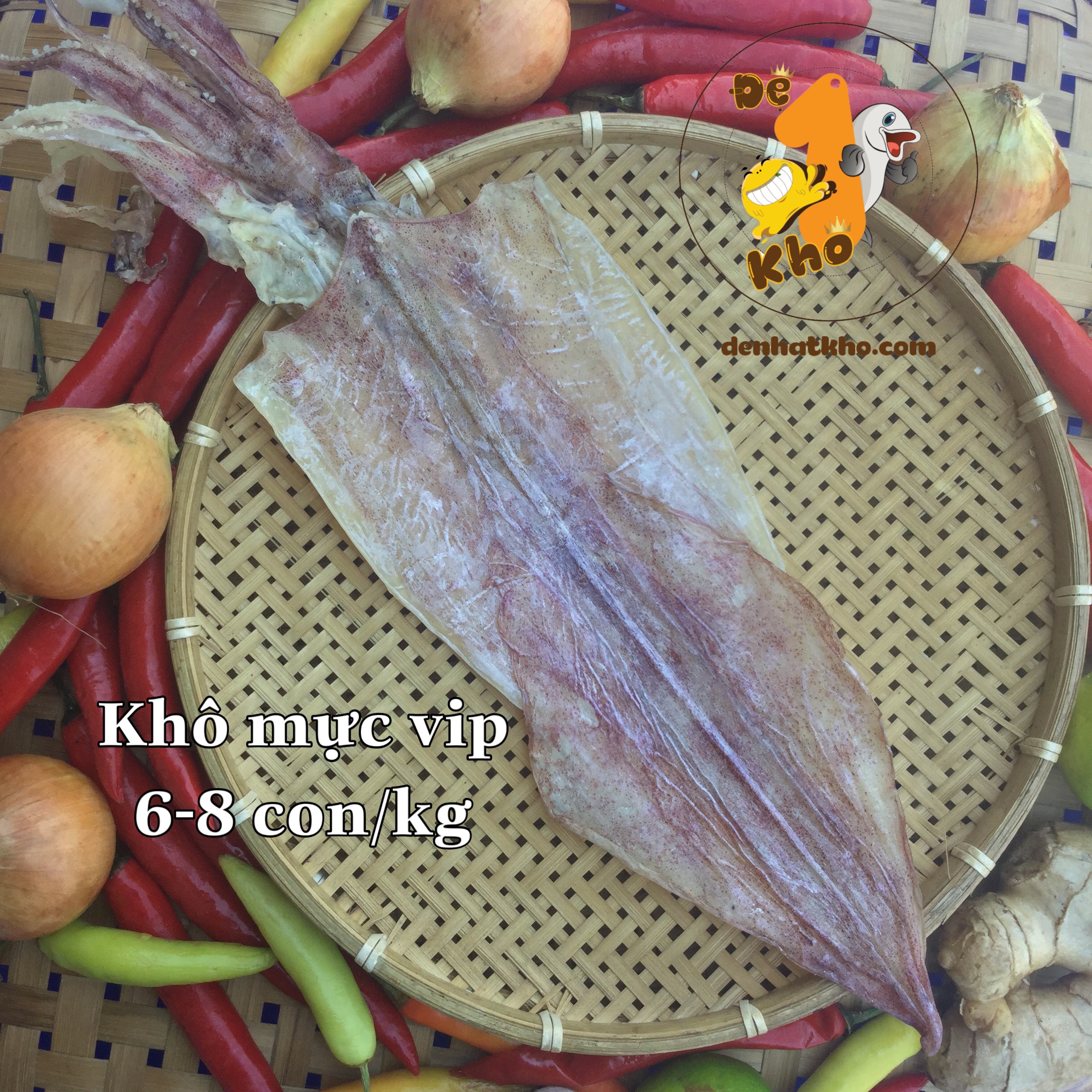 Khô mực 500g đệ nhất khô, mực khô nguyên con to 6-8 con/kg,mực khô câu chất lượng cao xuất khẩu, thịt dày thơm ngọt trắng hồng phấn, đặc sản phan thiết