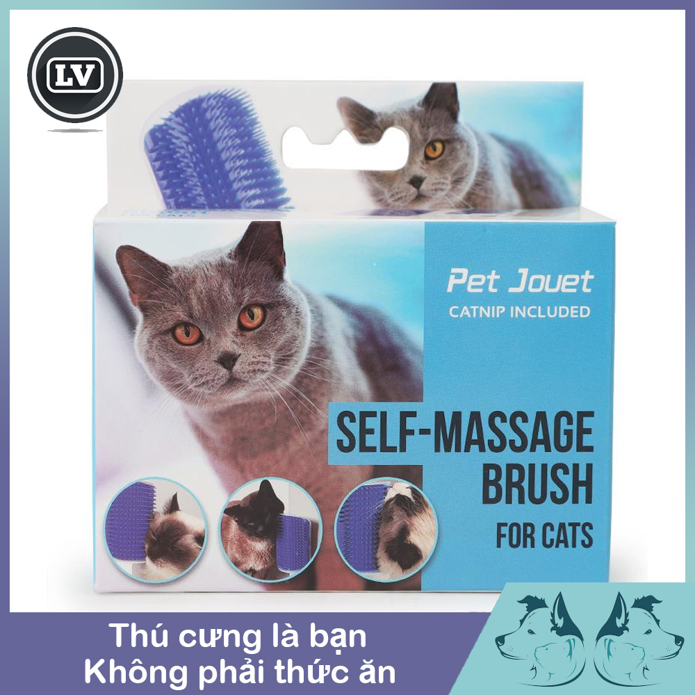 Bàn Chải Gắn Tường - Giúp Mèo Tự Matxa Chải Lông & Lấy Đi Lông Rụng (Màu Ngẫu Nhiên)