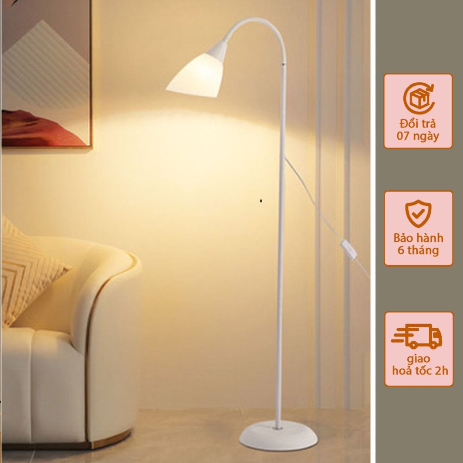 Đèn cây đứng chụp truyền sáng, Đèn decor trang trí phong cách Vintage